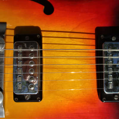 Kappa Series 500  Hollow Body Guitar, 1960's,  Wyattsville, Md.,  Sunburst Finish, Gig Bag image 5