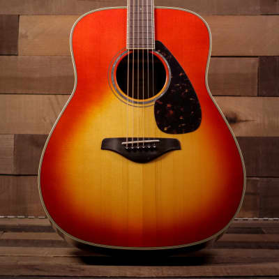 Yamaha FG830 Folk Acoustic Guitar, Autumn Burst image 1