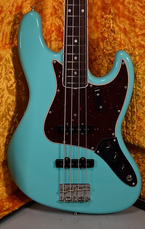 2022 Fender American Vintage II 1966 Jazz Bass Sea Foam Green Finish w/OHSC image 2