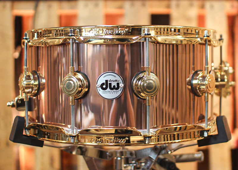DW 6.5x14 Collector's Standard Maple Rose Copper Snare Drum