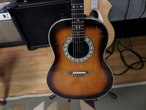 Vintage Ovation 1612-1 Custom Balladeer 1977 Sunburst | Reverb