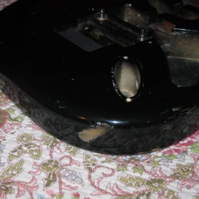 used 1992- 1993 Fender Japan gutted BODY from HRR Hot Rod Reissue Stratocaster -  BODY part/model # HRR-60, + orig NECK PLATE & orig screws, orig BACK PLATE & non orig screws, & strap buttons (NO: neck, pickups, electronics, tremolo & NO other parts) image 9