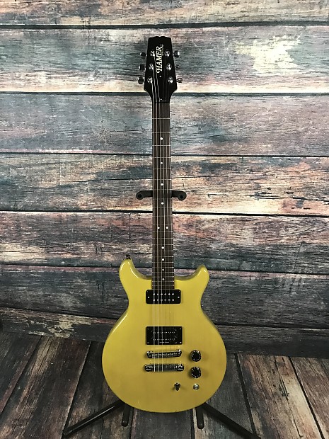 Used Hamer USA Special TV Yellow Double Cutaway Electric Guitar With Case image 1