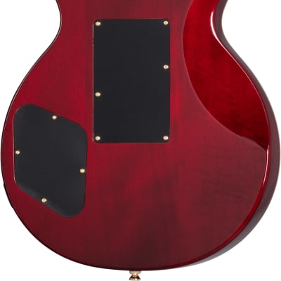 Mint Epiphone Alex Lifeson Les Paul Custom Axcess Quilt Ruby w/case image 3
