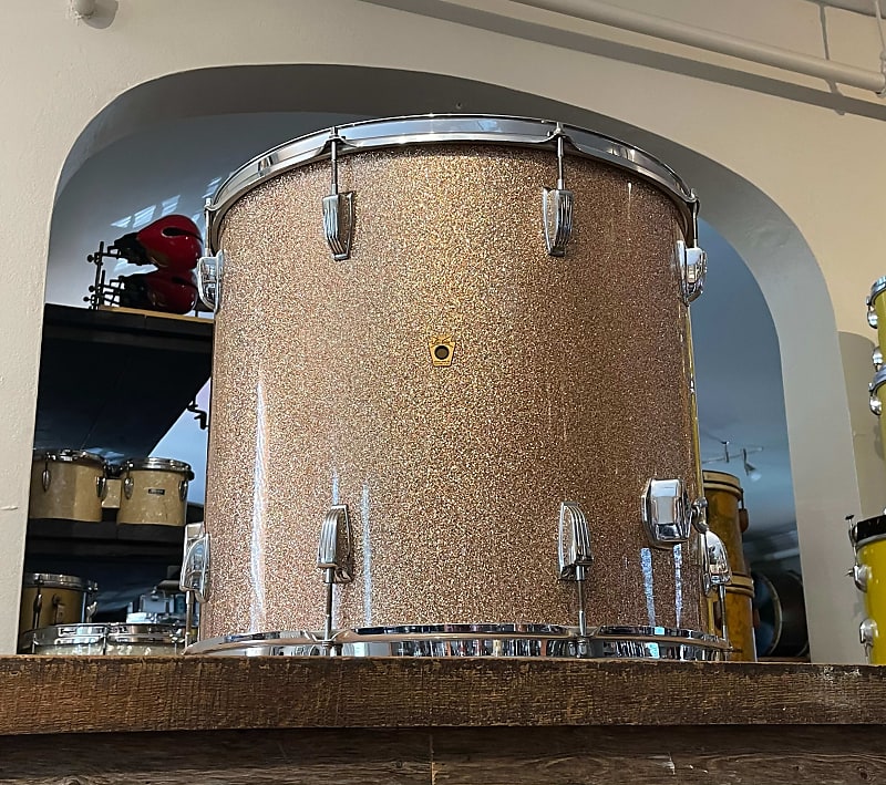1960's Ludwig 20" Champagne Sparkle Floor Tom 18x20 image 1