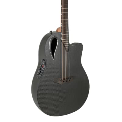 Adamas MD80-NWT-G E-Acoustic Guitar Mid-Depth Contour Cutaway NTW Black for sale