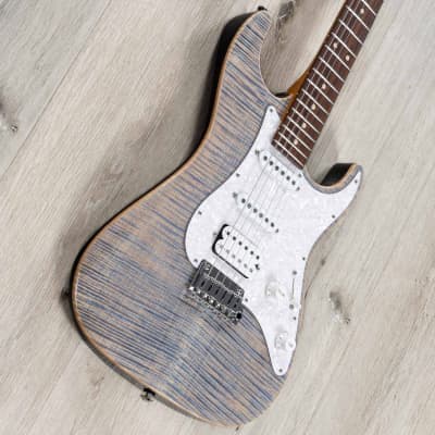Suhr Standard Plus HSS Guitar, Pau Ferro Fingerboard, Trans Blue Denim Slate image 2