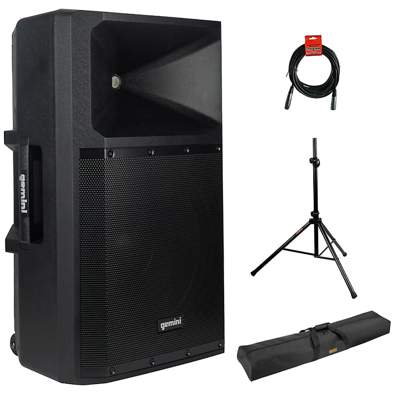 Gemini Sound GSP2200 Elite 2200W 15" Active DJ PA Speaker Reverb