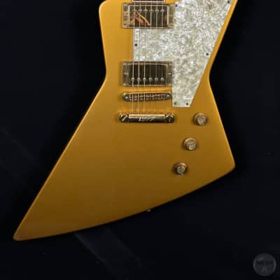 Gibson Explorer Centennial 100th anniversary of Gibson from 1995 in gold with original case image 3