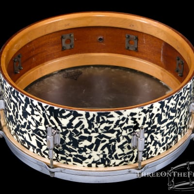 1930s Leedy Black Onyx Professional Model 'Separate Tension' Snare Drum :  5 x 14 image 19