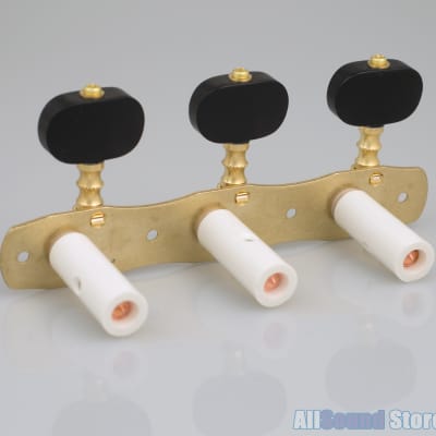 Gotoh 35G1800-EN Classical Guitar Tuners Machines SOLID BRASS w/ Ebony Buttons image 2