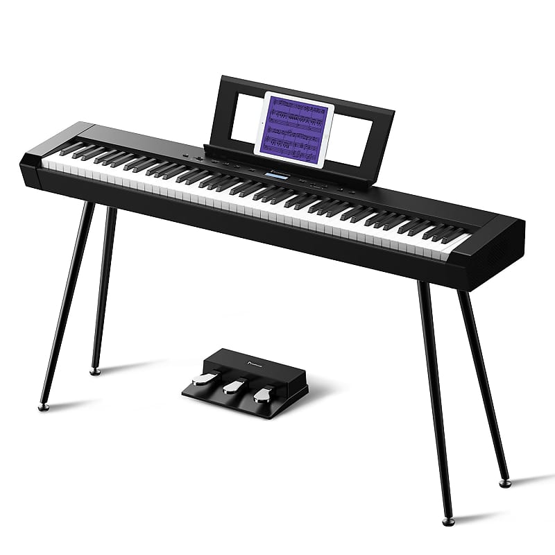 Digital Piano 88 Key Weighted Keyboard Piano, Bluetooth Reverb