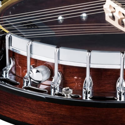 DEAN Backwoods BW2E PRO 5-string electric resonator Banjo NEW w/ HARD CASE - Brass Tone Ring image 5