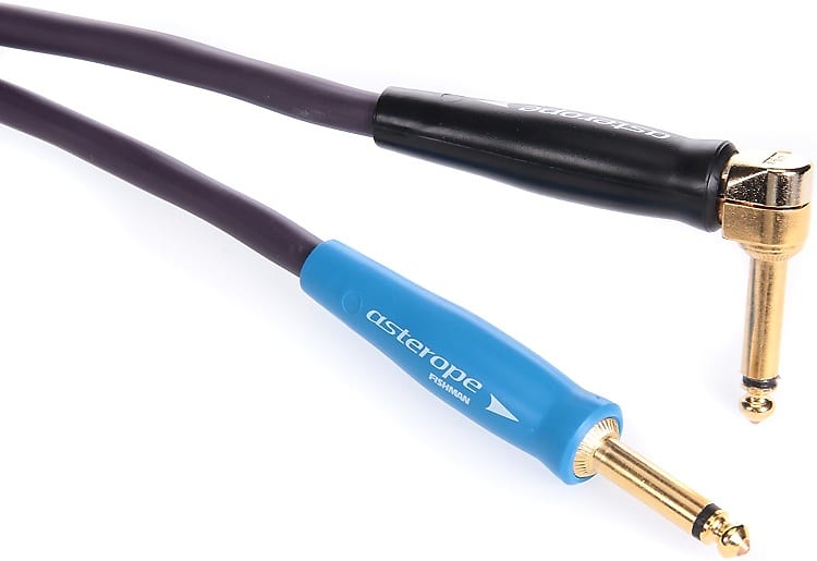 Asterope AST-P10-RSG Pro Studio Series Straight to Right Angle Instrument Cable - 10 foot Purple/Gold image 1