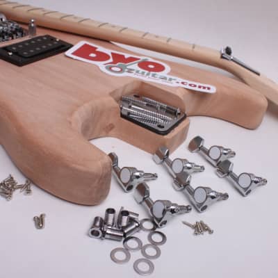 BYOGuitar Lunatic Electric Guitar Kit Unfinished image 5