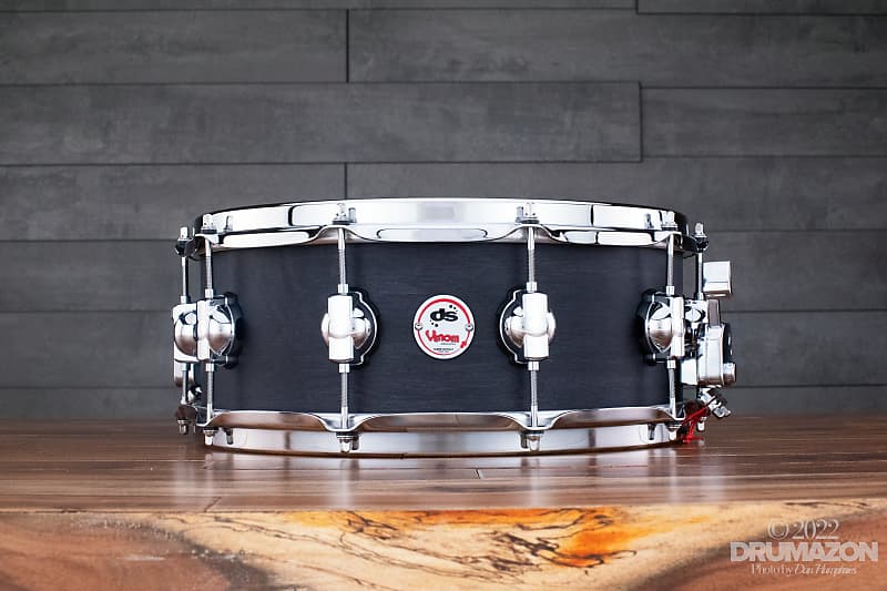DS DRUMS 14 X 5.5 VENOM SERIES MAPLE SNARE DRUM, CHARCOAL Reverb