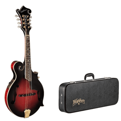 Washburn M3SWETWRK Americana Series Florentine F-Style Acoustic-Electric Mandolin w/Hard Case image 1