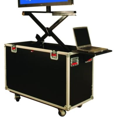 Gator Cases G-TOUR Series ATA Style Road Case for 65" LCD Monitors/TV's with Hydraulic Lift System,