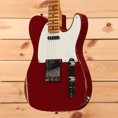 Fender Custom Shop Limited Reverse '50s Telecaster Relic - Aged Cimarron Red - R131652 - PLEK'd image 3