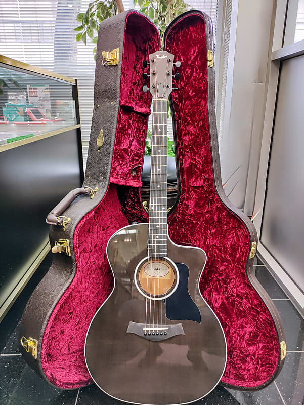 Taylor 214ce DLX LTD 2023 Acoustic Guitar with Electronics - Transparent Grey image 1
