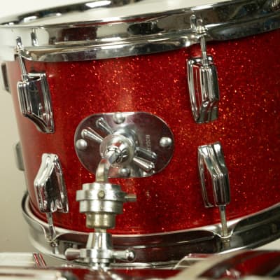 1960s Rogers Headliner Sparkling Red Pearl Drum Set image 9