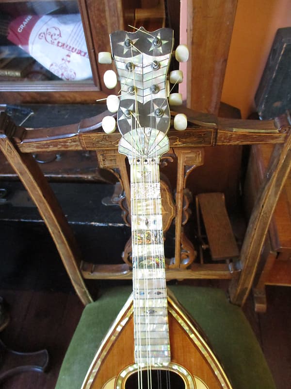 Vintage French Wood Hand Made Mandolin Stringed Musical