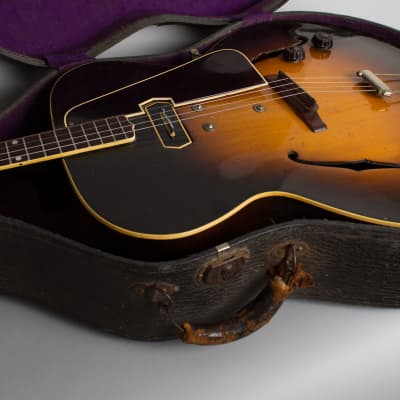 Gibson  ETG-150 Arch Top Hollow Body Electric Tenor Guitar (1937), ser. #577C-6 (FON), period black hard shell case. image 12
