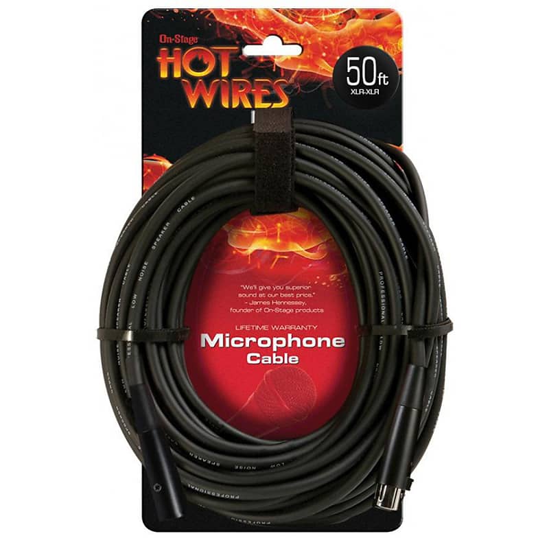 On-Stage MC12-50 Hot Wires Microphone XLR Cable - 50 ft. image 1