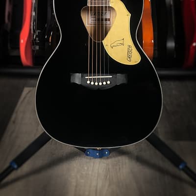 Gretsch  G5021E Rancher Penguin Parlor Acoustic/Electric Guitar  - Gloss Black image 2