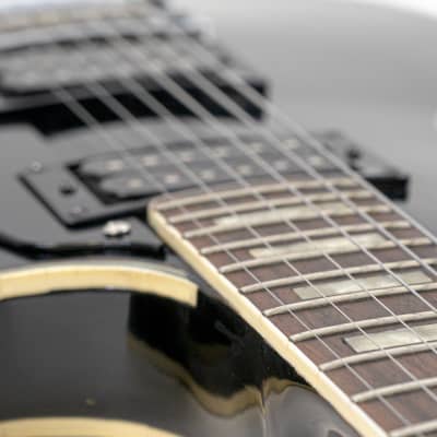 Hondo II Les Paul Custom Style Electric Guitar w/ Locking Sperzel Tuners, Gibson Harmonica Bridge, OHSC image 5