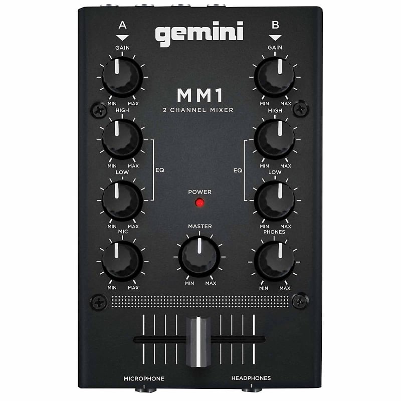 Gemini MM1 2-Channel Mic Input Compact Portable EQ DJ Mixer - Store Demo image 1