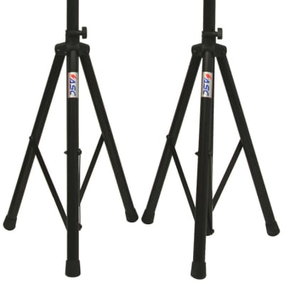 (2) DJ PA Speaker Universal Stands and Nylon Carrying Bag Package image 3