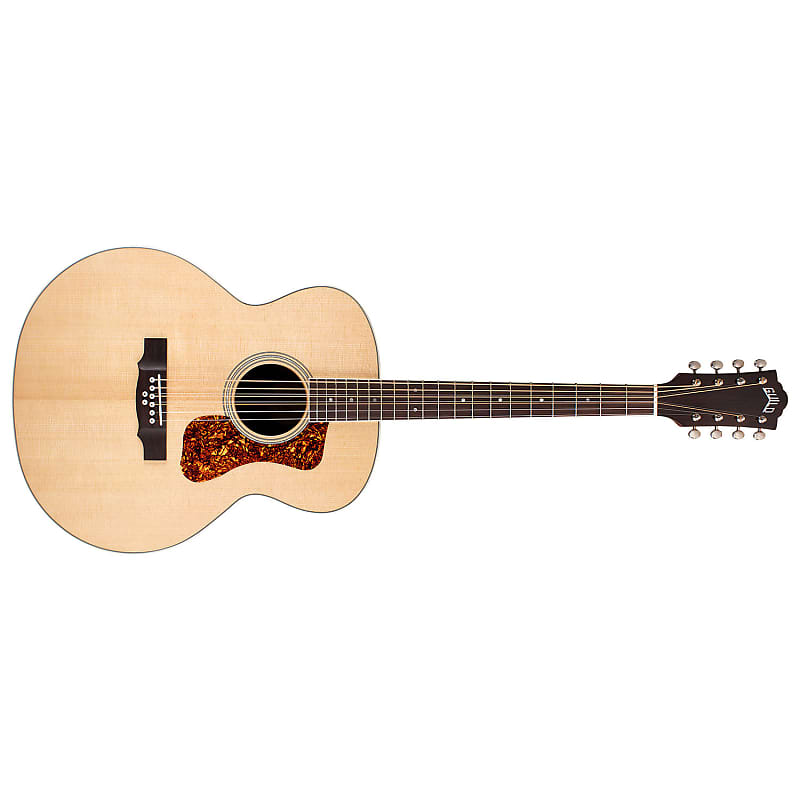 Guild BT-258E Deluxe 8-String Baritone Acoustic Electric Guitar, Natural Gloss image 1