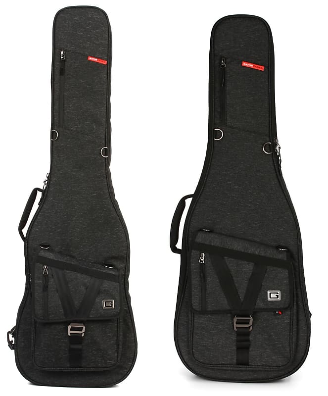 Gator Transit Bass Guitar Bag Charcoal Black Bundle with Reverb