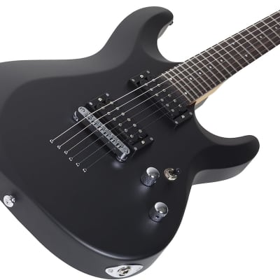 Schecter C-6 Deluxe Solid-Body Electric Guitar - Satin Black (430) image 5