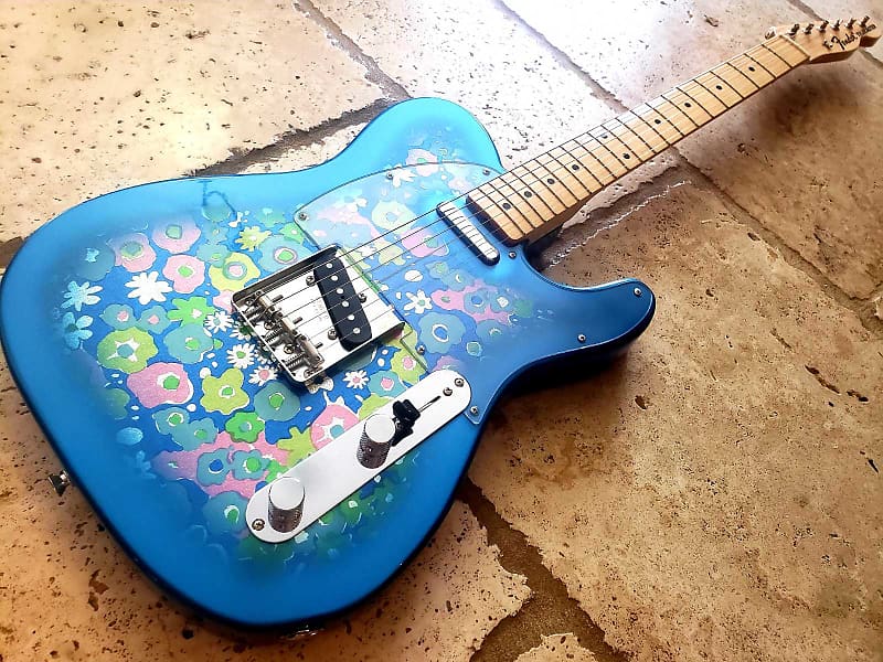 Fender blue deals floral telecaster