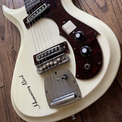 Vintage 1960s Tokai Humming Bird 100S Electric Guitar Cream MIJ mosrite image 6
