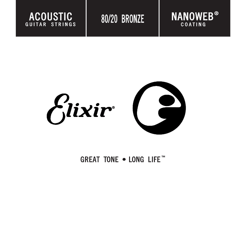 Elixir 15152 Acoustic 80/20 Bronze Nanoweb Single image 1