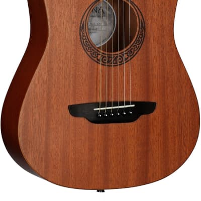 Luna Muse Series Safari 3/4-Size Acoustic Guitar (with Gig Bag), Mahogany Top image 3