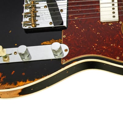 Fender Custom Shop Limited Edition Reverse '60s Tele Custom Heavy Relic Aged Black over 3 Tone Sunburst #R125883 image 5