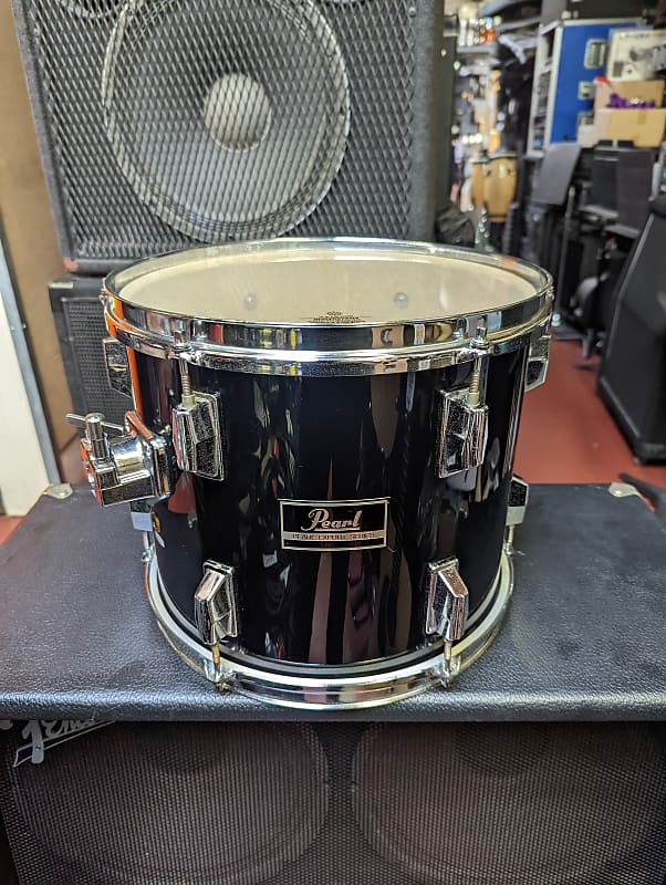 1980s Pearl Export Made In Taiwan Black Wrap 10 x 12" Tom - Looks And Sounds Really Good! image 1