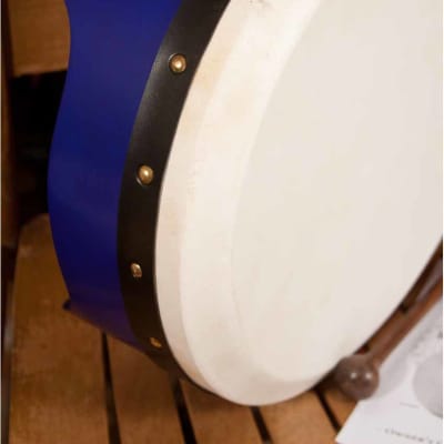 Roosebeck BTDP13L Tunable Ply Bodhran 13''X5'' with Tipper- Blue image 3