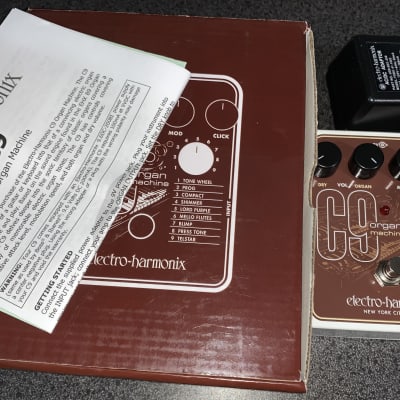 Electro-Harmonix C9 Organ Machine Guitar effects pedal box manual and power supply image 4