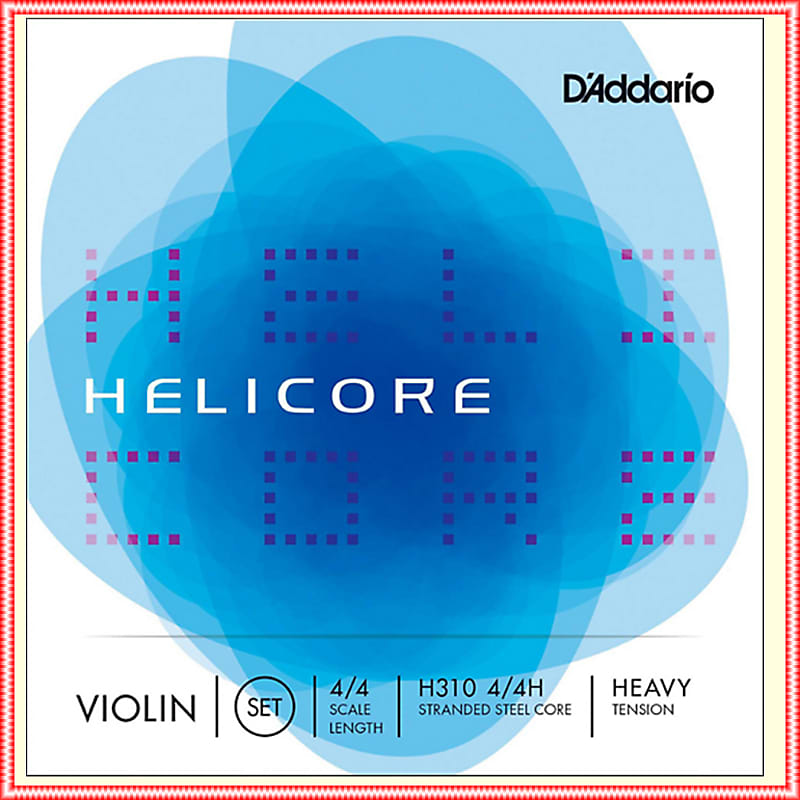 D'Addario Helicore Violin Set Strings 4/4 Size Heavy H310 4/4H image 1