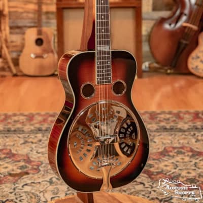 Recording King RR-75PL-SN Phil Leadbetter Signature All Flamed Maple Resonator Guitar #0069 image 4