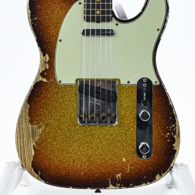 Fender Custom Shop 63 Tele Super Faded Aged 3 Tone Sparkle Heavy Relic image 5
