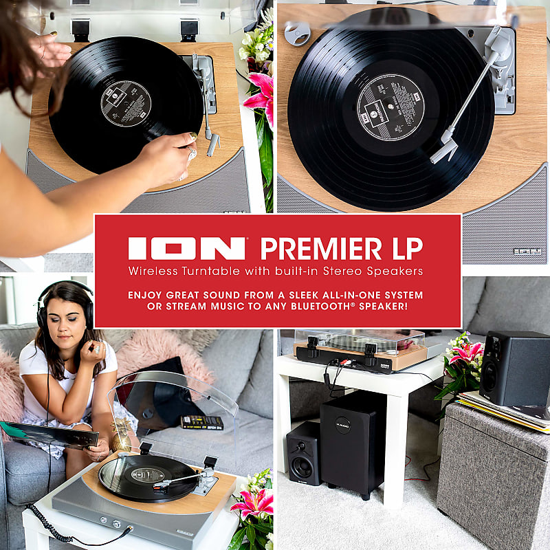 ION Audio Premier LP Wireless Bluetooth Turntable, Vinyl Record