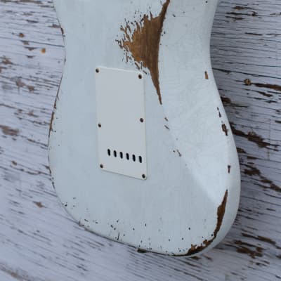 Fender Custom Shop 1963 Stratocaster  2022 Aged Olympic White - Heavy Relic image 16