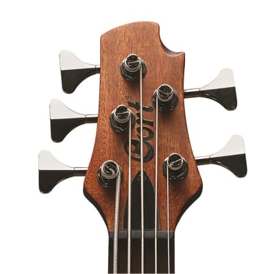 Cort B5 Plus MH OPM 5-String Bass Open Pore BARTOLINI MK-1 EQ and Pickups Mahogany image 4