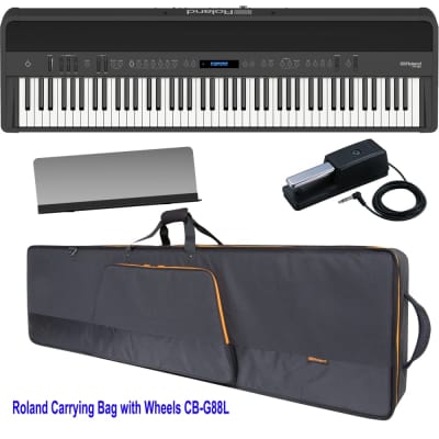 Brand New Roland FP-90 Black Portable Stage Piano 88 Weighted Key with Roland Carrying Bag with Wheels - CB-G88LV2 image 1
